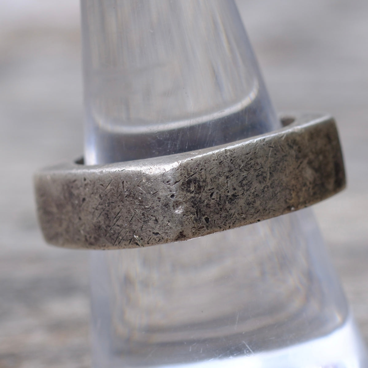 Vintage Sterling Silver Square Band Ring 9