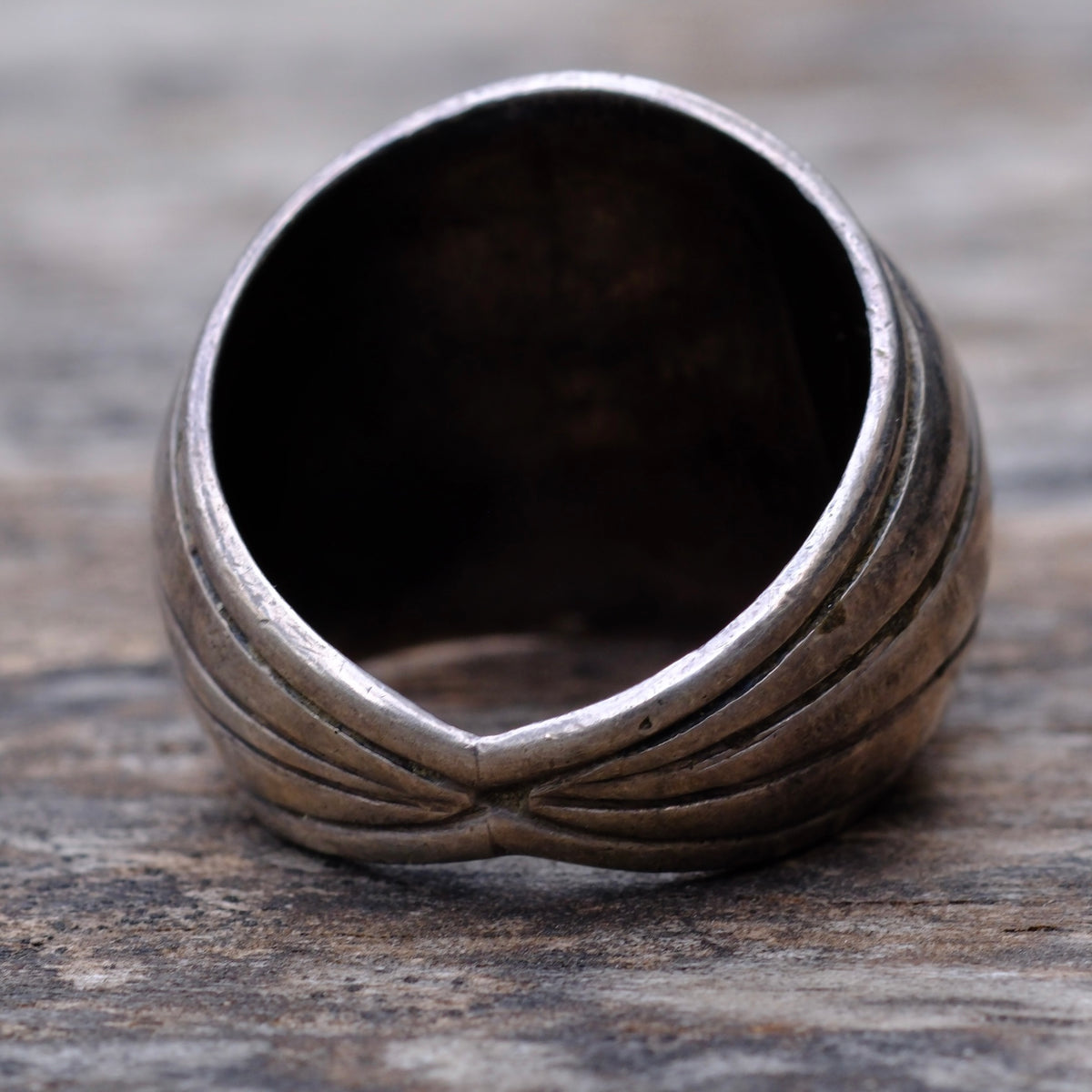 Vintage Sterling Onyx Ring 10