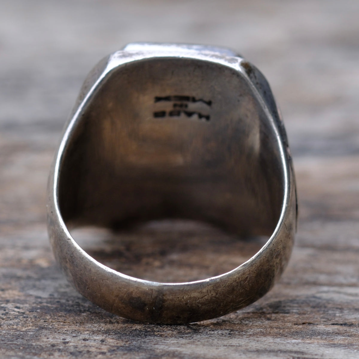 Vintage Sterling Onyx Ring 9.5