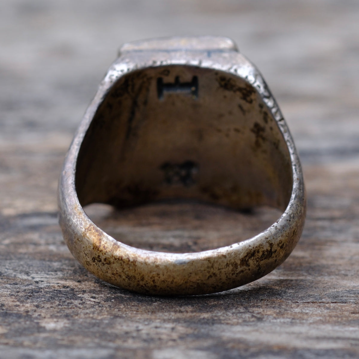 Vintage Sterling Turquoise Inlay Ring 11