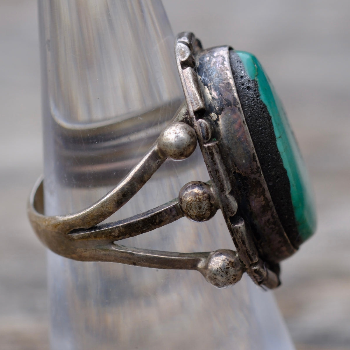 Vintage Sterling Turquoise Ring 6