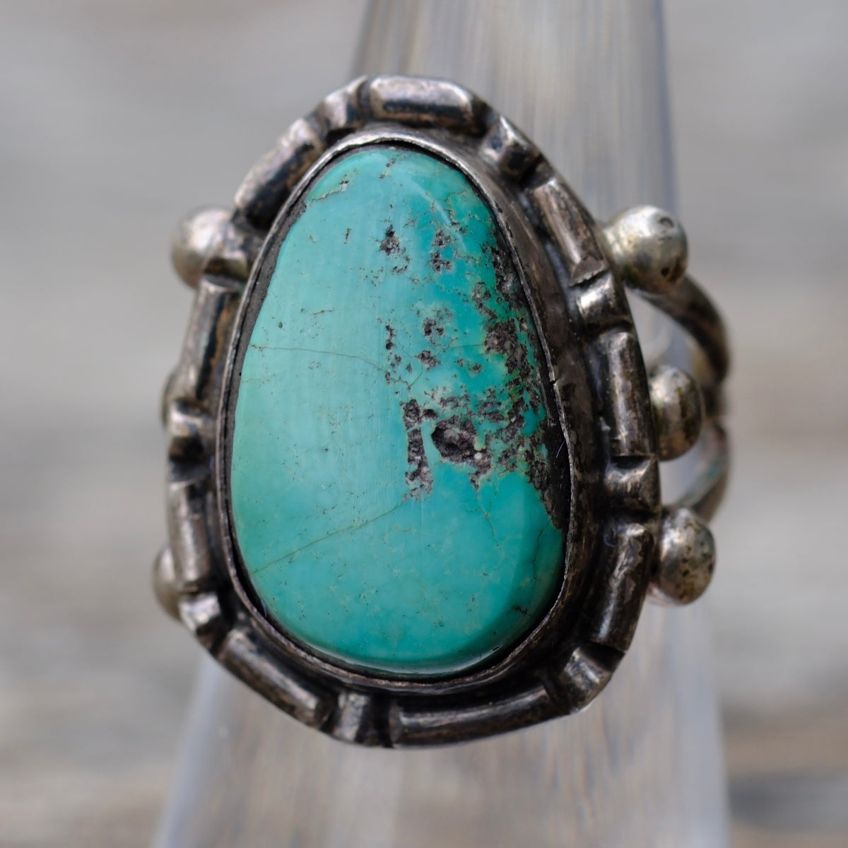 Vintage Sterling Turquoise Ring 6