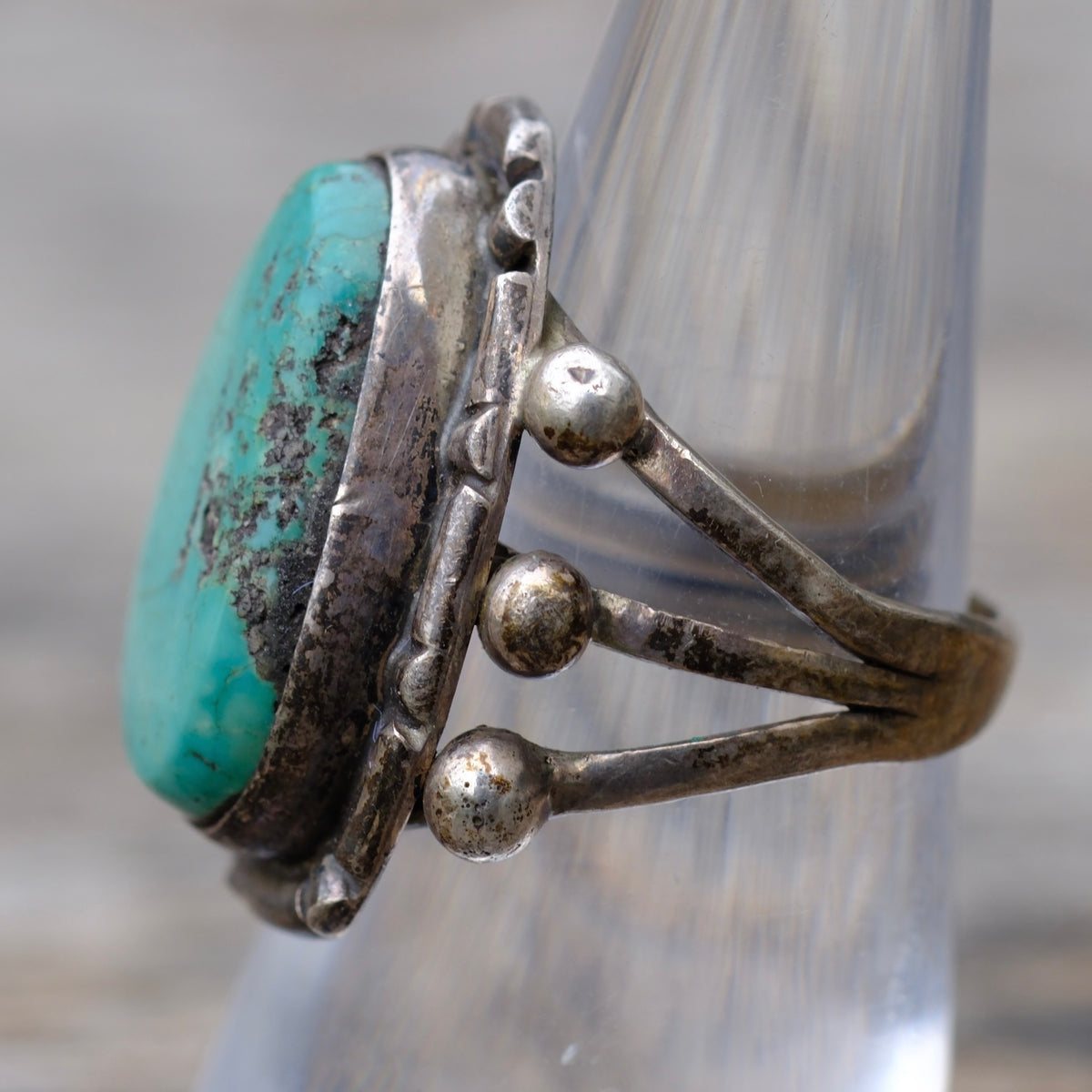 Vintage Sterling Turquoise Ring 6