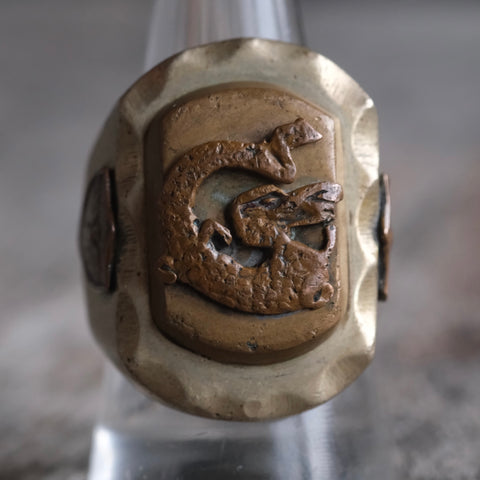 Vintage 1940’s Lucky Dragon Souvenir Ring 10.5