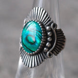 Vintage Sterling Abalone Ring 6