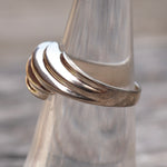 Vintage Sterling Silver Modernist Ring 5.75