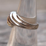 Vintage Sterling Silver Modernist Ring 5.75