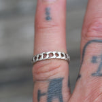Vintage Sterling Silver Chain Ring 4.25