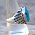 Vintage Sterling Turquoise Ring 9.25