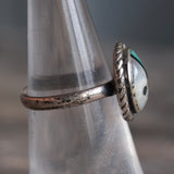 Vintage Sterling Zuni Inlay Roper Ring 5