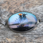 1920's Hoffman Sterling Painted Butterfly Wing Bracelet