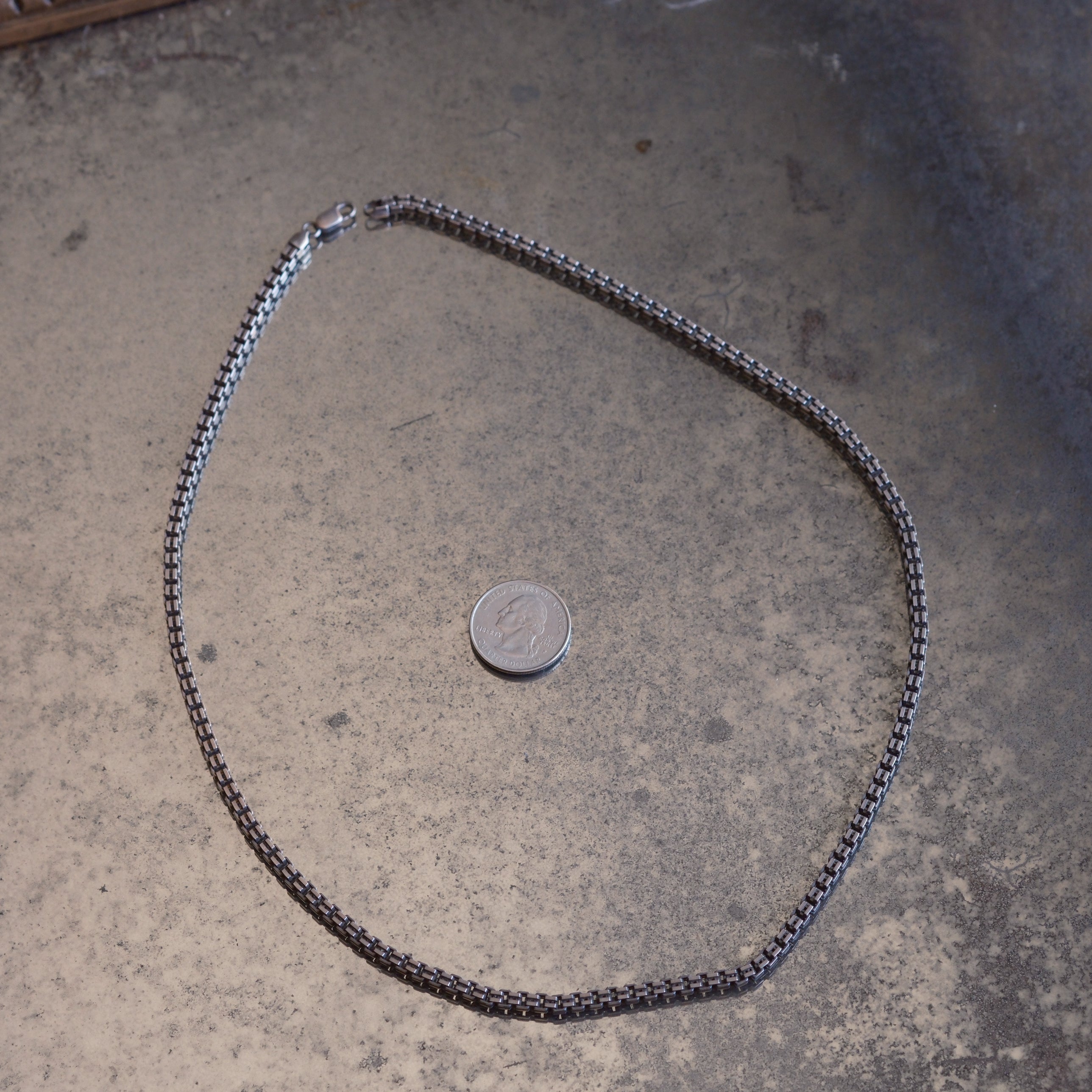 Vintage Sterling Silver Fancy Link Chain Necklace