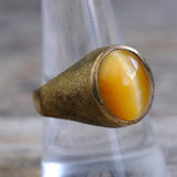 Vintage Sterling Tigers Eye Ring 9.75