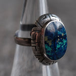 Vintage Sterling Chrysocolla Ring 7.25