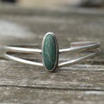 Vintage Sterling Malachite Cuff