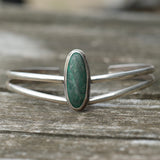 Vintage Sterling Malachite Cuff