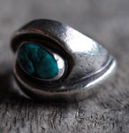 Vintage Sterling Turquoise Ring 8.5