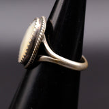 Vintage Sterling Mother Of Pearl Ring 4.25
