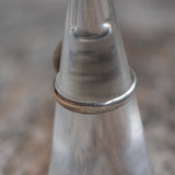 Vintage Sterling Malachite Feather Ring 4.75