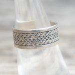 Vintage Sterling Silver Braided Band 7.5