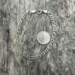 Vintage Sterling Figaro Chain Bracelet
