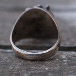 Vintage Sterling Turquoise Feather Ring 10