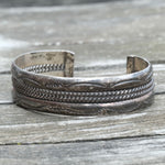 Vintage Sterling Silver Stamped Cuff