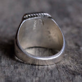 Vintage Sterling Turquoise Ring 11.5