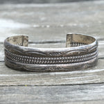 Vintage Sterling Silver Stamped Cuff