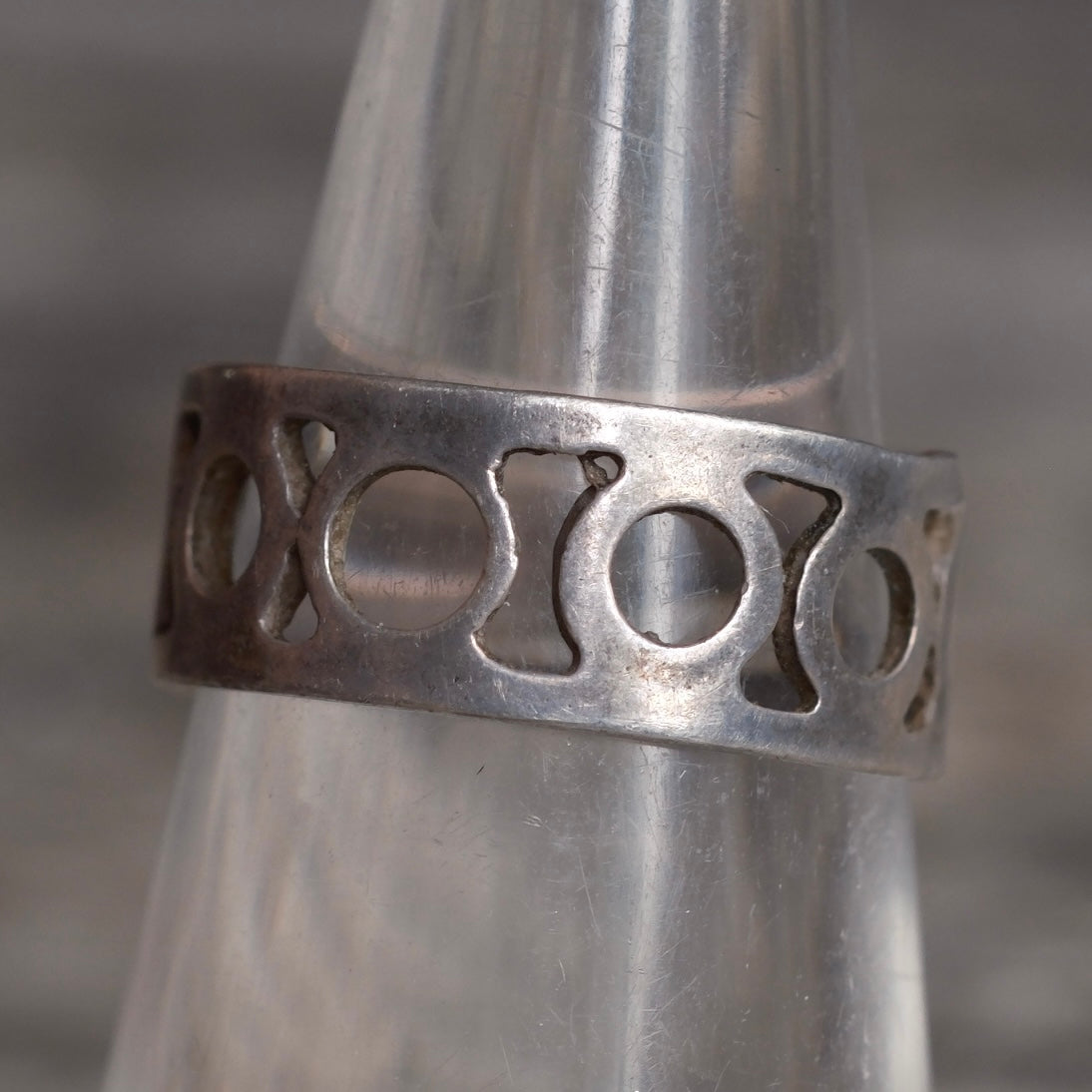 Vintage Sterling Modernist Band Ring 6