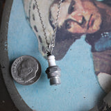 Vintage Sterling Spark Plug Necklace