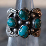 Vintage Sterling 4-Stone Turquoise Ring 6