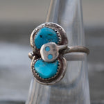 Vintage Sterling Effie Turquoise Snake Ring 6