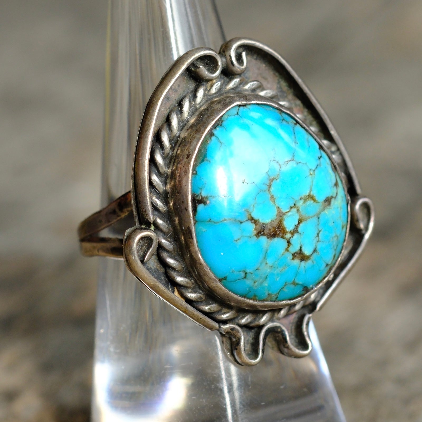 Vintage Sterling Turquoise Ring 7