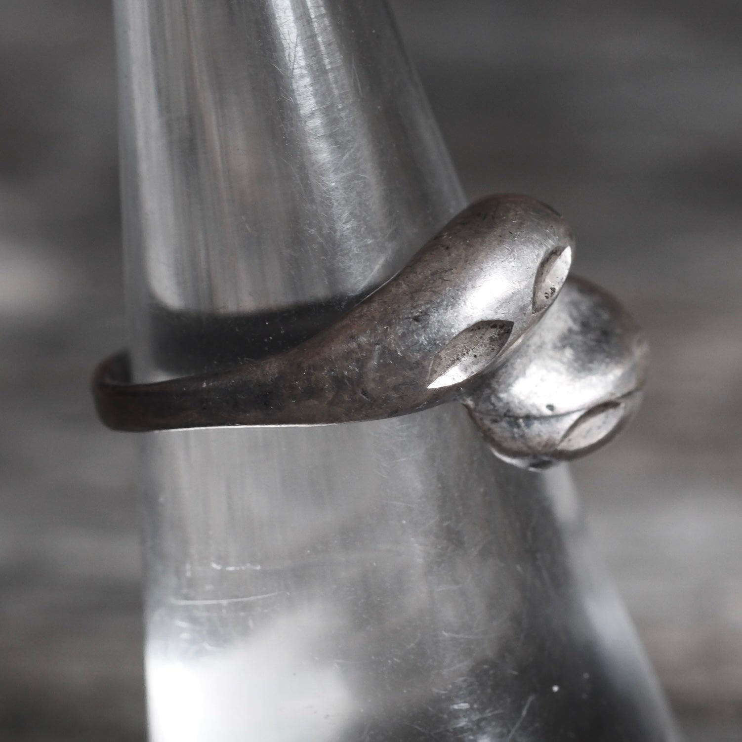 Vintage Sterling Silver Modernist Ring 6.5