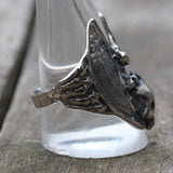 Vintage White Bronze Biker Ring 11