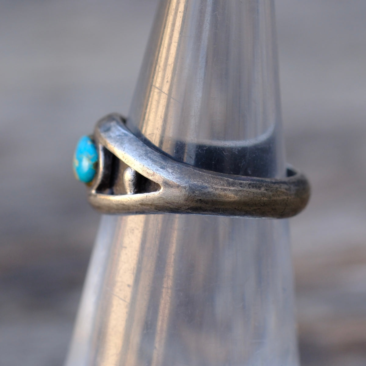 Vintage Sterling Turquoise Band 4.5