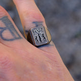 Vintage Sterling Tree Of Life Ring 6