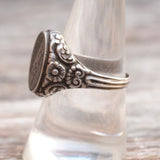 Vintage Sterling Silver Signet Ring 8.5