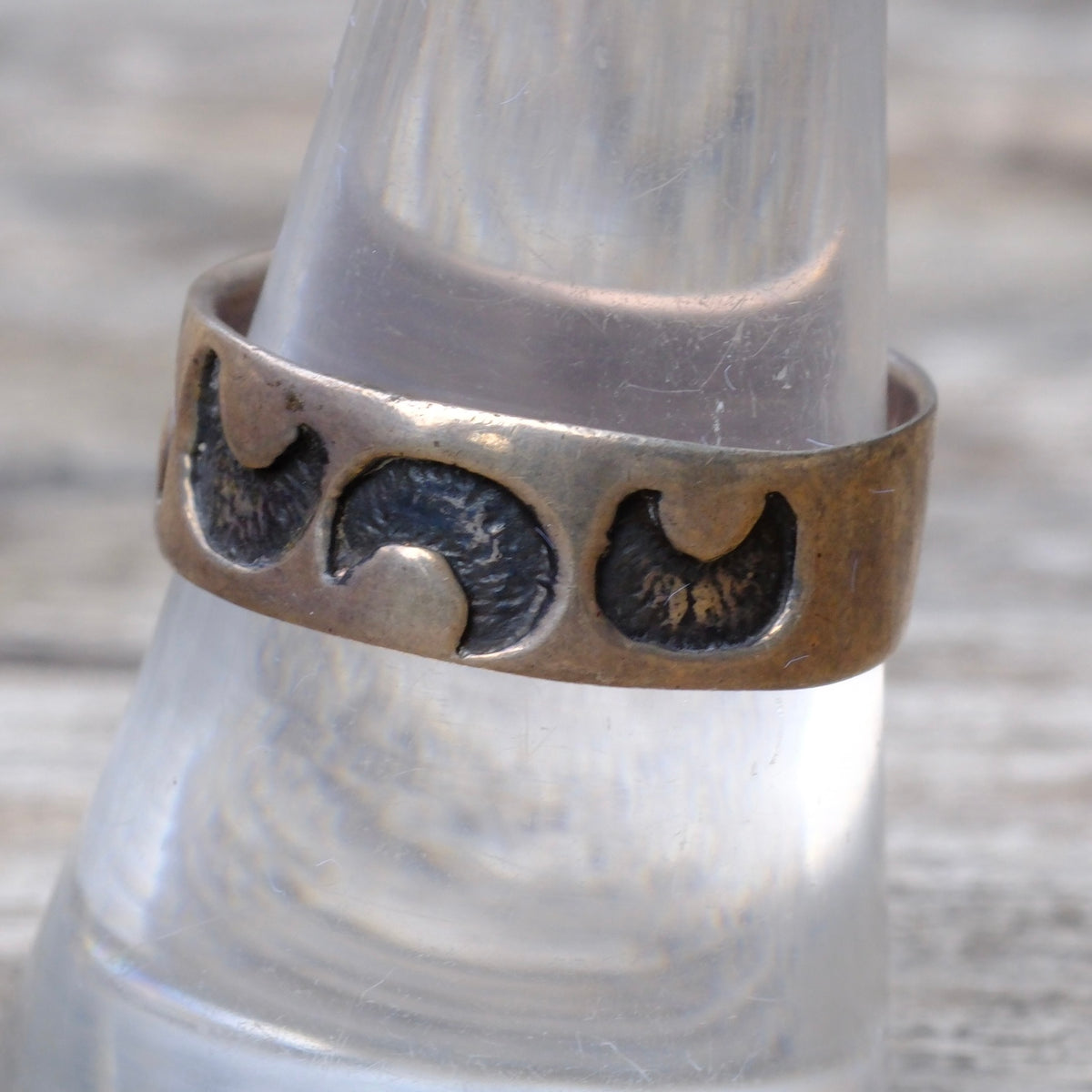 Vintage Sterling Stamped Band Ring 9
