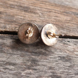 Vintage Sterling Stamped Dome Stud Earrings