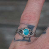 Vintage Sterling Turquoise Ring 5.5
