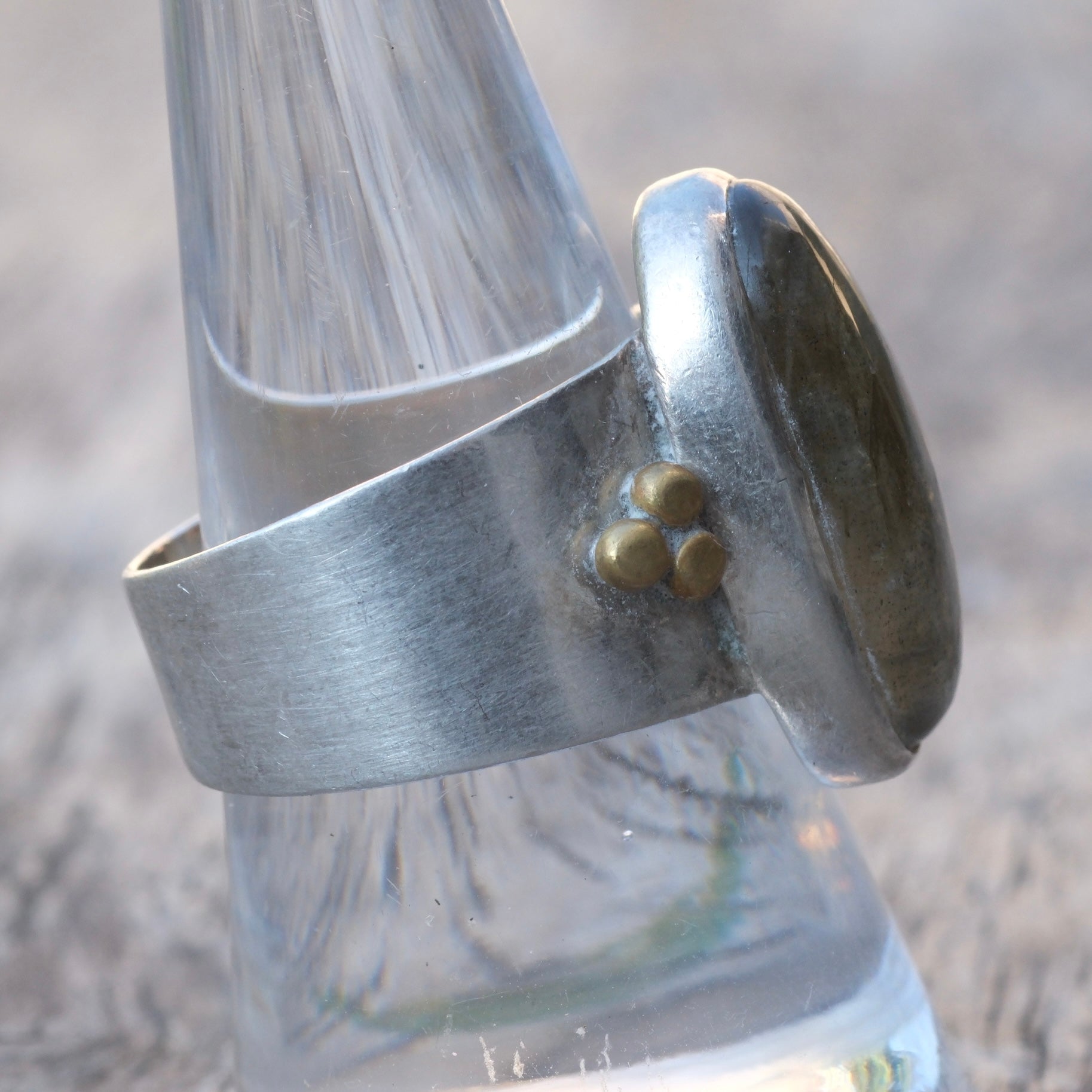 Vintage Sterling Labradorite Ring 9