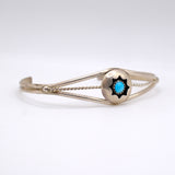 Vintage Sterling Turquoise Shadowbox Cuff