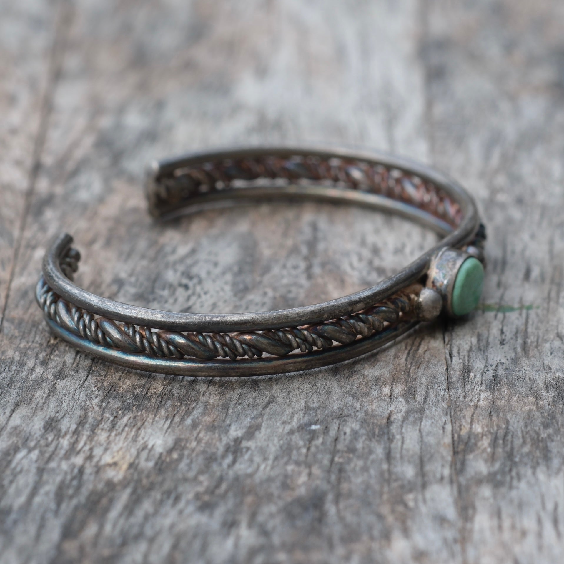 Vintage Sterling Turquoise Cuff Bracelet