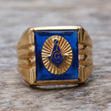 Vintage 14k Gold Filled Free Masons Signet Ring 9.75