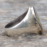 Vintage Sterling Zuni Inlay Ring 10.75