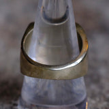 Vintage Sterling Abalone Inlay Striper Ring 9.5