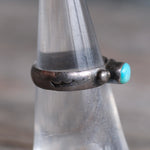 Vintage Sterling Turquoise Band 5.5