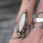 Vintage Sterling Mother Of Pearl Ring 6